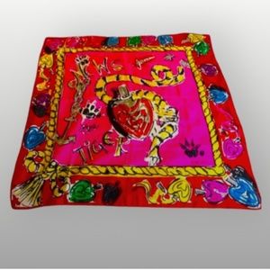 Vintage Large Escada Silk Scarf by Margaretha Ley